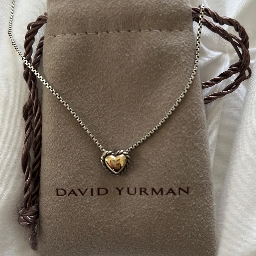 David yurman classic heart necklace with 18k yellow gold
